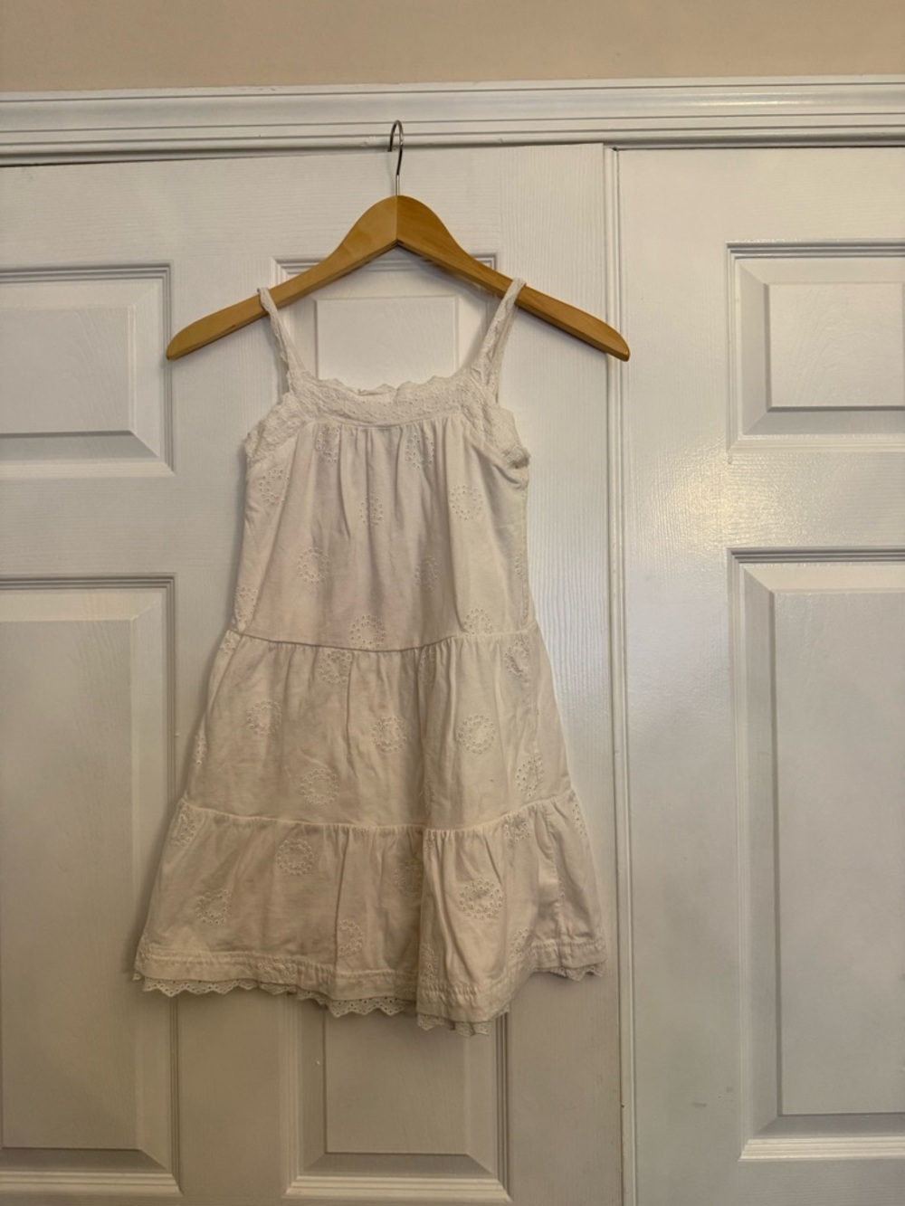 GAP White Eyelet Tiered Sundress for Girls